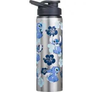 Silver Buffalo Disney Lilo & Stitch Double Walled Stainless Steel Water Bottle | 25 Ounces | Stitch Stainless Steel | Lilo & Stitch Double