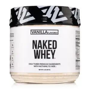 Naked Whey 1LB | All Natural Grass Fed Whey Protein Powder | Organic Chocolate | & Coconut Sugar | No GMO | No Soy | & Gluten Free | Aid Growth & Recovery | 12 Servings