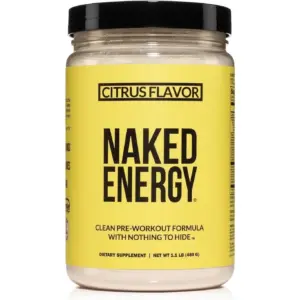 NAKED nutrition Citrus Naked Energy | Citrus Flavored Clean Pre Workout Supplement for Men & Women | Vegan Friendly | No Added Sweeteners | Colors Or Flavors | 30 Servings