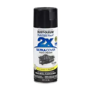 Rust-Oleum Painter's Touch 2X Ultra Cover Gloss Black Paint+Primer Spray Paint 12 Ounce | 6