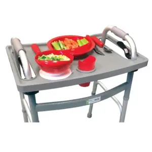 Essential Medical Supply Molded Walker Tray with Cup Holder | Perfect for Mobility & Transport