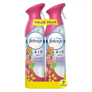 Febreze Air Freshener Spray | Odor-Fighting Room Spray | Gain Island Fresh | 8.8oz | 2 Count | Gain Original