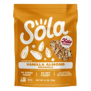 Sola Vanilla Almond Granola 11 Ounce. Pouch | Pack | 1