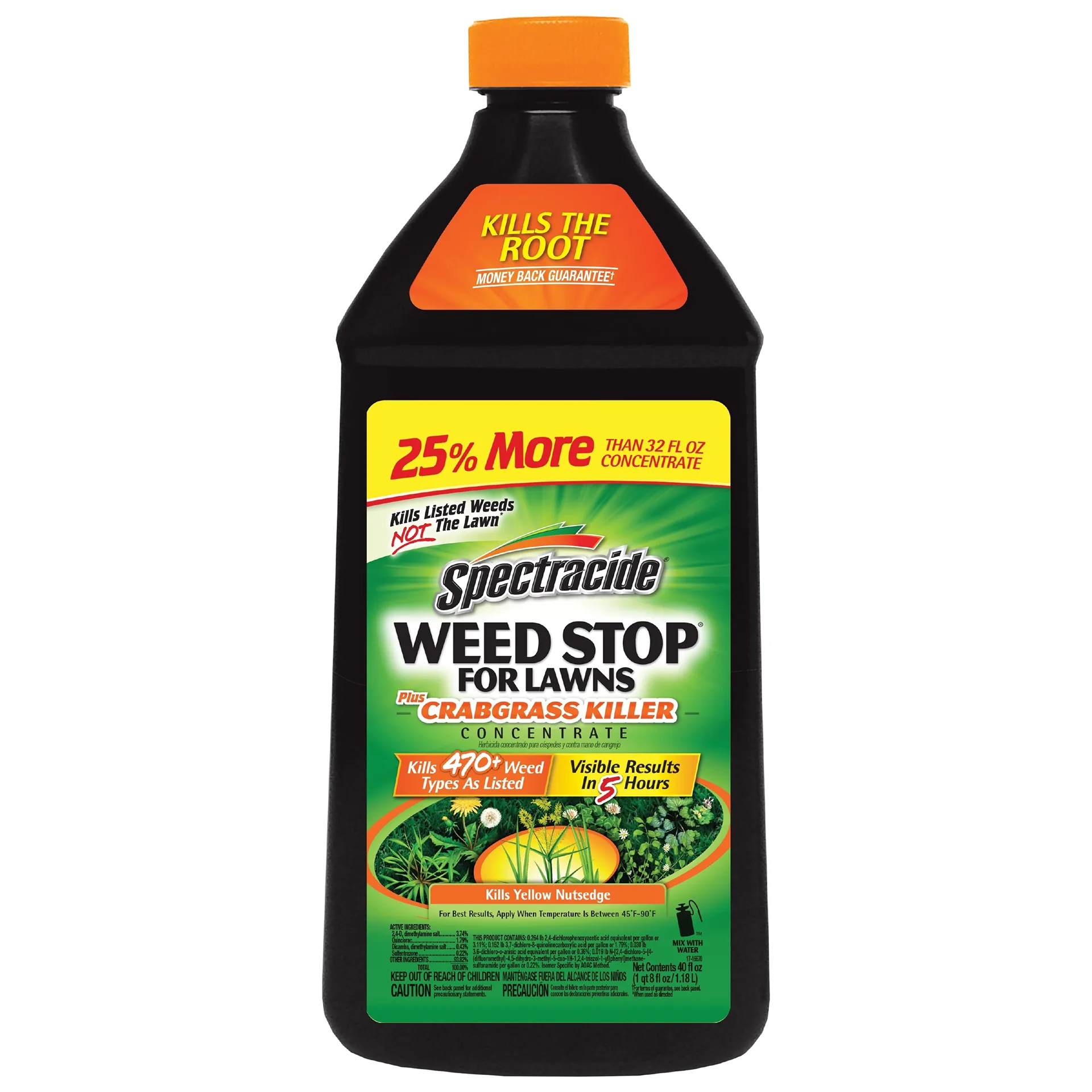 Spectracide Weed Stop for Lawns Plus Crabgrass Killer Concentrate | 40 Ounce