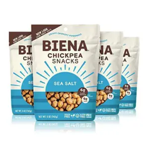 BIENA Chickpea Snacks | Sea Salt (4 Pack)