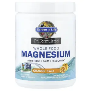 Garden of Life | Dr. Formulated Whole Food Magnesium Drink Powder Orange | 7 Ounce