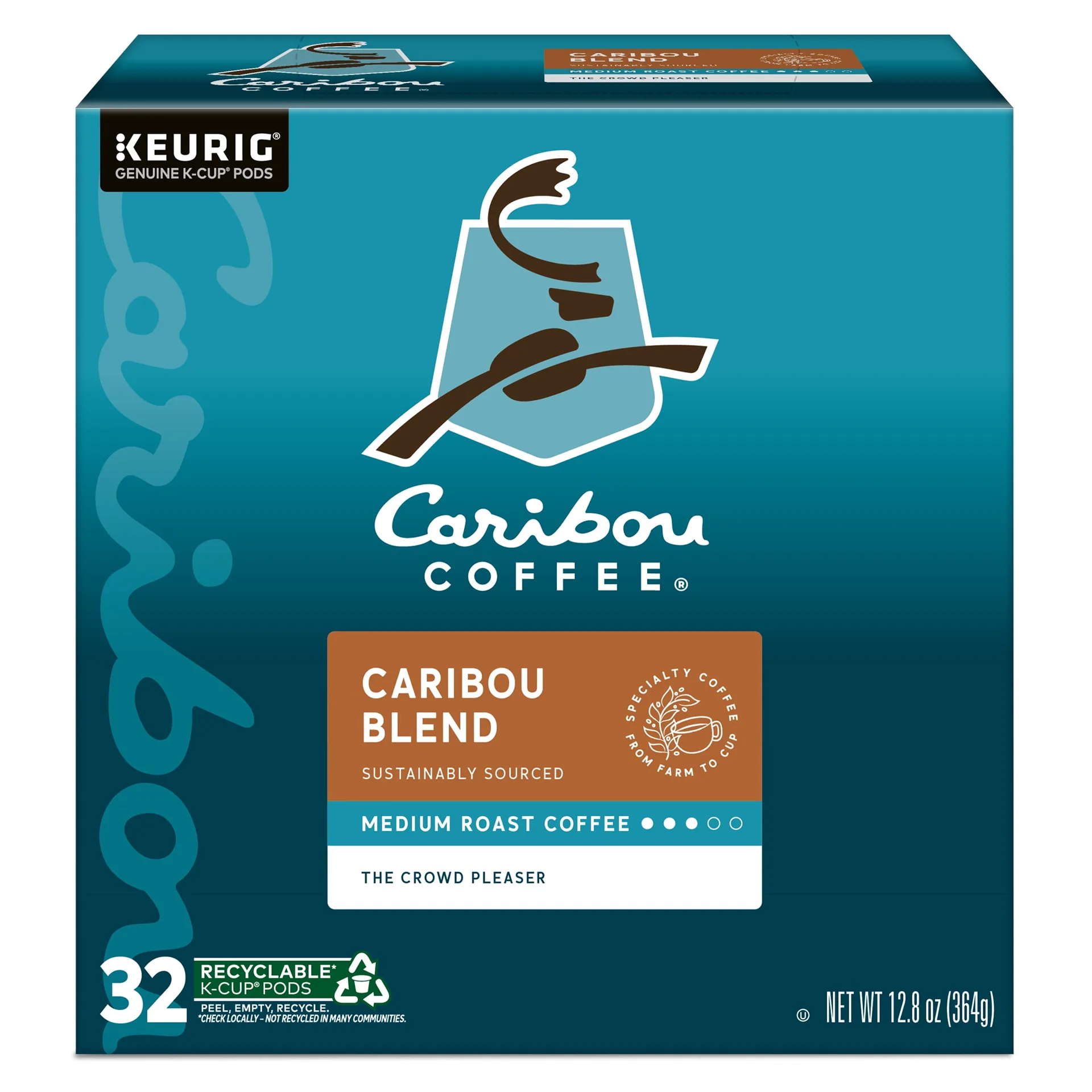 Caribou Coffee Mahogany | Coffee pod | 24 Pieces. x 0 Ounce | arabica | pack of 4