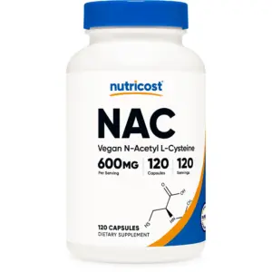 Nutricost N-Acetyl L-Cysteine (NAC) Supplement 600mg | 120 Capsules