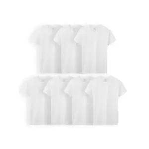 Fruit of the Loom Boys' White Crew Undershirts | 7 Pack | Sizes XS-Extra Large | l 14 16