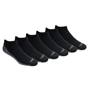 Dickies Men's Dri-Tech Moisture Control 6-Pack Low Cut Socks | Black | Size 6.0