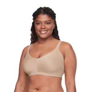 Warners Blissful Benefits Underarm-Smoothing With Seamless Stretch Wireless Lightly Lined Comfort Bra RM3911W | Toasted Almond | 2XL
