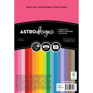 Creative Collection Cardstock Starter Pack 4.5X6.5 72/Pkg-18 Bold and Vivid Colors