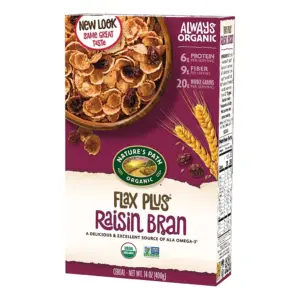 Nature's Path Organic Flax Plus Cereal Raisin Bran 14 Ounce Pack of 4