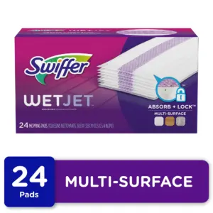 Swiffer Wet Jet Mop Cleaning Pads Refill | Floor Cleaner for Mopping Wood | Laminate | Tile | 24 Count
