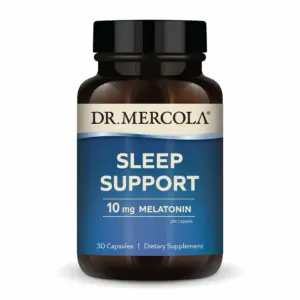 Dr. Mercola Sleep Support with Melatonin | 10 mg Melatonin Per Serving | 30 Servings (30 Capsules) | Dietary Supplement | Supports Healthy Sleep & Mental Focus | Non-GMO