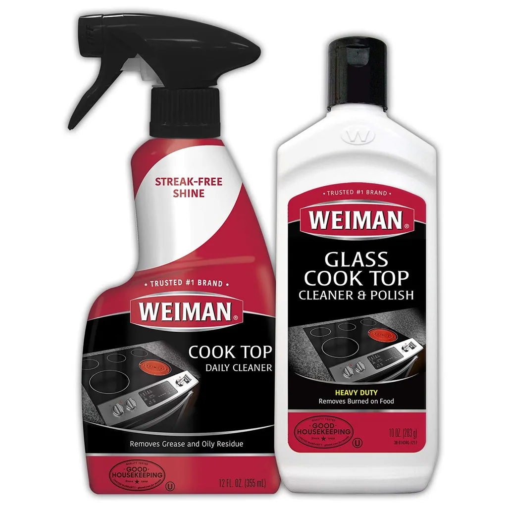 Weiman Ceramic and Glass Cooktop Daily Cleaning Kit- 10 Ounce Cream and 12 Ounce Spray Included