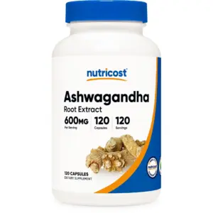 Nutricost Ashwagandha Herbal Supplement 600mg | 120 Capsules