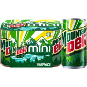 Mountain Dew Soda Citrus Pop | 7.5 fl Ounce 6 Pack | Paperboard | Allergens not contained | Single