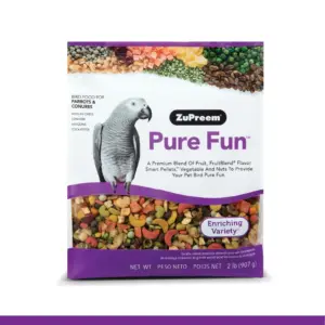 Zupreem Pure Fun Bird Food for Parrots & Conures 2 lb Seed & Pellet Mix | Pellet Mixed | 2 lbs