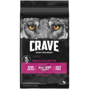 Crave Grain Free Adult Dry Dog Food With Protein From Lamb | 4 Lb. Bag