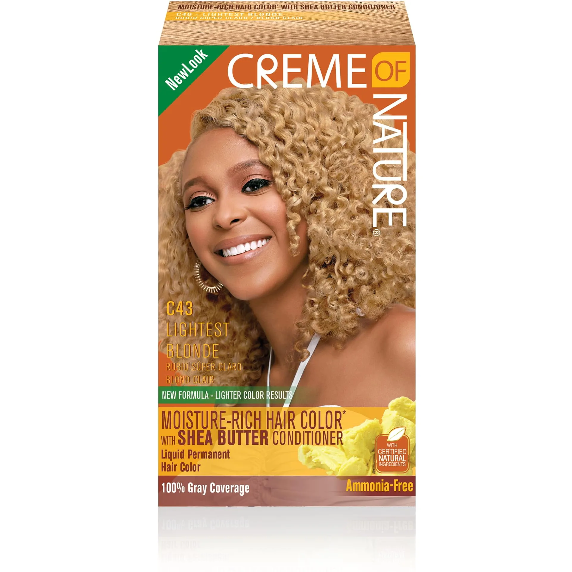 Creme of Nature Moisture Rich Hair Color Kit | C43 Lightest Blonde | 1 Application