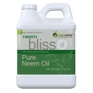 Plantonix Neem Bliss Oil 100% Pure Cold Pressed Neem Oil OMRI Listed | 16 Fl Ounce | 16 fl Ounce