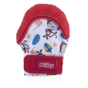 Nuby Baby Teething Mitten | Choose Character | Red
