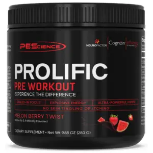 PEScience | Prolific Pre-Workout Powder Melon Berry Twist | 9.88 Ounce. | Melon Berry Twist