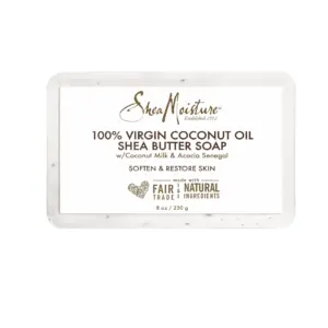 Shea Moisture Shea Butter Body Wash Bar Soap | Cleansing Skin Care to Soften and Restore | 100% Virgin Coconut Oil with Coconut Milk | Shea Butter and Acacia Senegal | 8 Ounce Bar | 6 pack