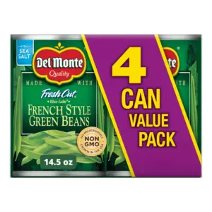 Del Monte Blue Lake French Style Green Beans | 14.5 Ounce Can (Pack of 4) | Canned Vegetables