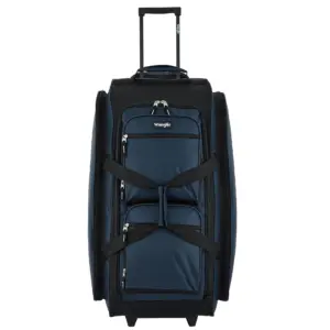 Wrangler 30-inch Large Multi-Pocket Upright Rolling Duffel | Blue Pond