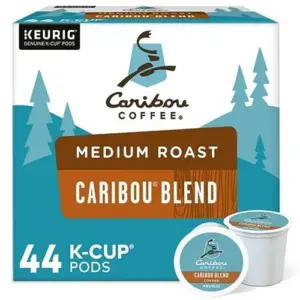 Caribou Coffee | Caribou Blend Medium Roast K-Cup Coffee Pods | 24 Count | Single