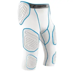 Champro Sports Bull Rush 7-Pad Integrated Football Girdle | Compression Fit | Adult | White | Extra Large