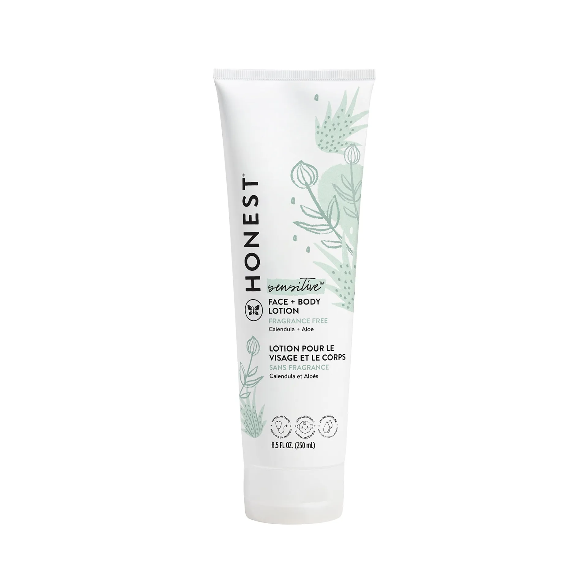The Honest Company Baby Face + Body Lotion | Sensitive Fragrance Free | 10 fl. Ounce