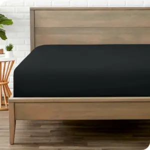 Bare Home Luxury 1800 Collection Fitted Sheet | Ultra-Soft | Deep Pocket | Queen | Black | 02