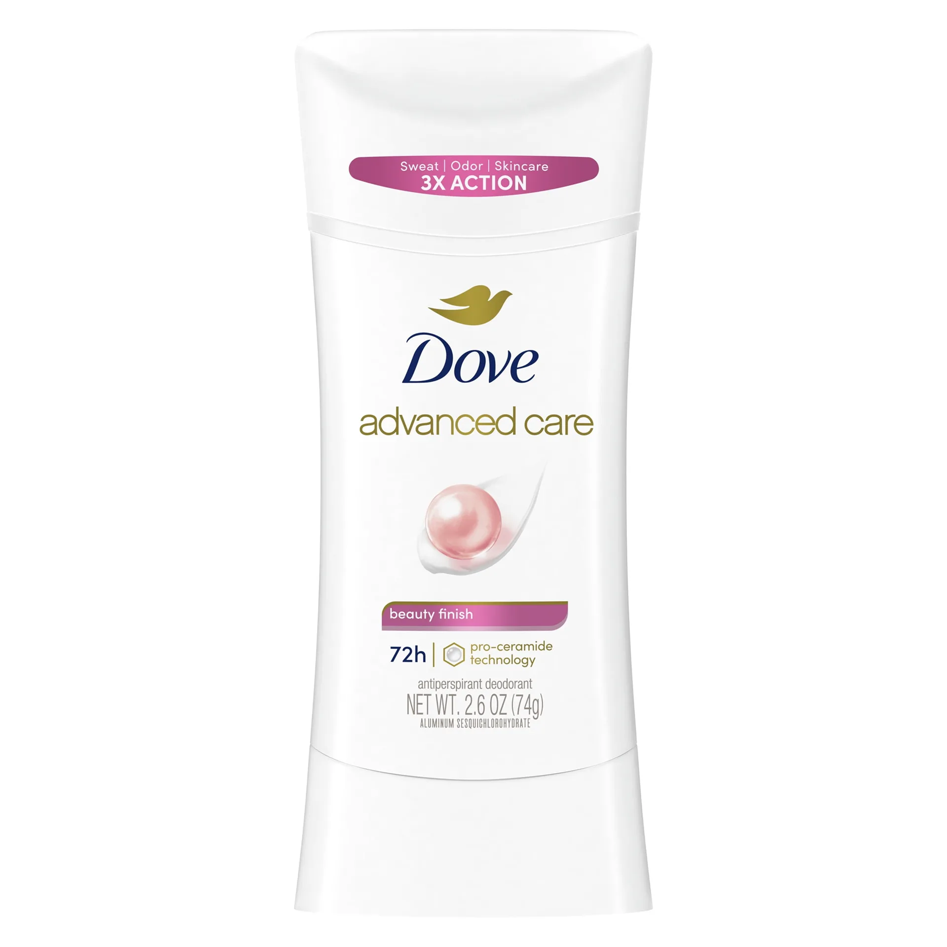 Dove Advanced Care Antiperspirant Deodorant Stick for Women Beauty Finish | 2.6 Ounce