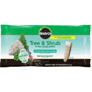 Miracle-Gro Tree & Shrub Plant Food Spikes | Also For Acid-Loving Plants | 12 Spikes | 3 lbs
