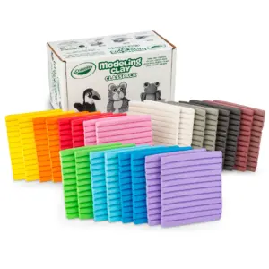 Crayola Modeling Clay | 24 Pieces Inch 12 Colors | Perfect for Classroom Art Projects | pink; red; orange; yellow; green; blue; light blue; purple; black; gray; white; brown