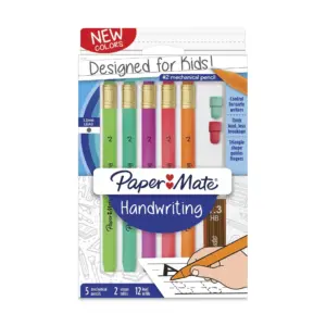 Paper Mate Handwriting Triangular Mechanical Pencil Set with Lead and Eraser Refills | 1.3mm | 8 Count
