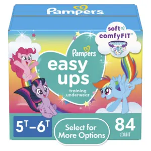 Pampers Easy Ups My Little Pony Potty Training Pants Girls 3T-4T | 108 Count (Select for More Options)