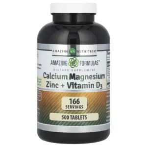 Amazing Nutrition Amazing Formulas | Calcium Magnesium Zinc + Vitamin D3 | 500 Tablets | 1