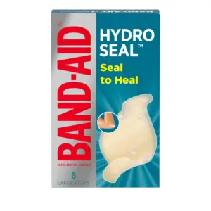 BAND-AID Brand Hydro Seal Hydrocolloid Bandages | Large | 6 Count
