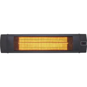 Dr Infrared Heater DR-238 Carbon Infrared Outdoor Heater for Restaurant | Patio | Backyard | Garage | & Decks | Standard | Black