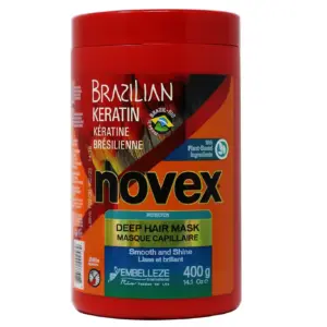 Novex Brazilian Keratin Hair Mask | Frizz Control & Damage Repair | All Hair Types | 14 Ounce | Single
