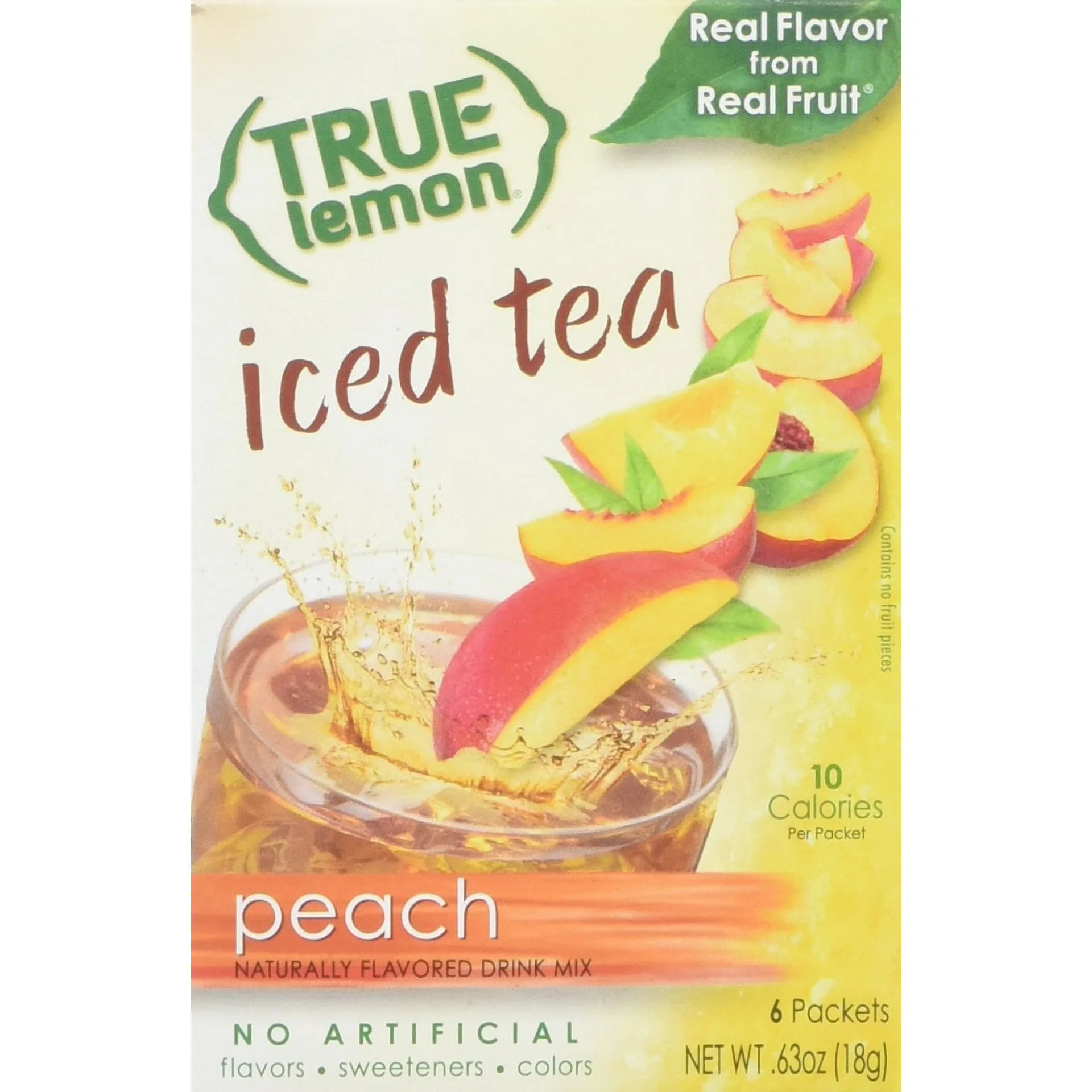 Peach Iced Tea Mix By True Lemon | Instant Powdered Drink Packets That Quench Your Thirst | Kit Includes 4 Boxes Of Mouth Watering Peach (Iced Tea)