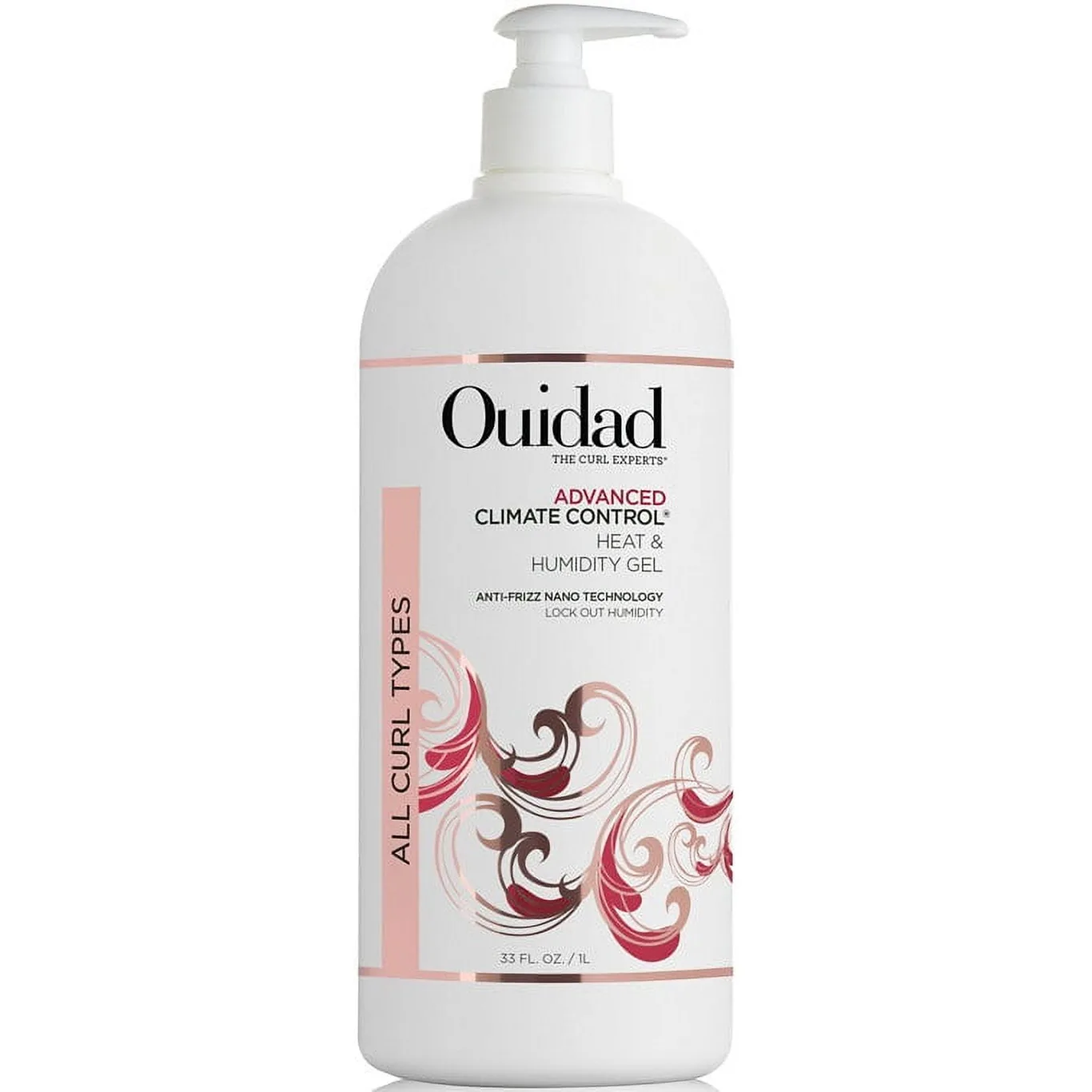 Ouidad Advanced Climate Control Heat and Humidity Gel Travel Size | 33.8 fl Ounce | Curly Hair Gel