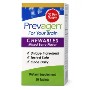 Prevagen | Regular Strength 10mg | 30 Chewable Tablets Mixed Berry Flavor with Apoaequorin and Vitamin D