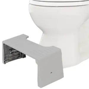 Squatty Potty Foldable Travel Toilet Stool & Bath Stool | 7 Inch | Gray
