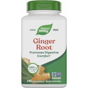 Nature's Way | Ginger Root 1100 mg. | 240 Vegan Capsules | 1