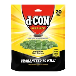 D-con Refillable Mouse Poison Bait Station | 20 Bait Refills | 1